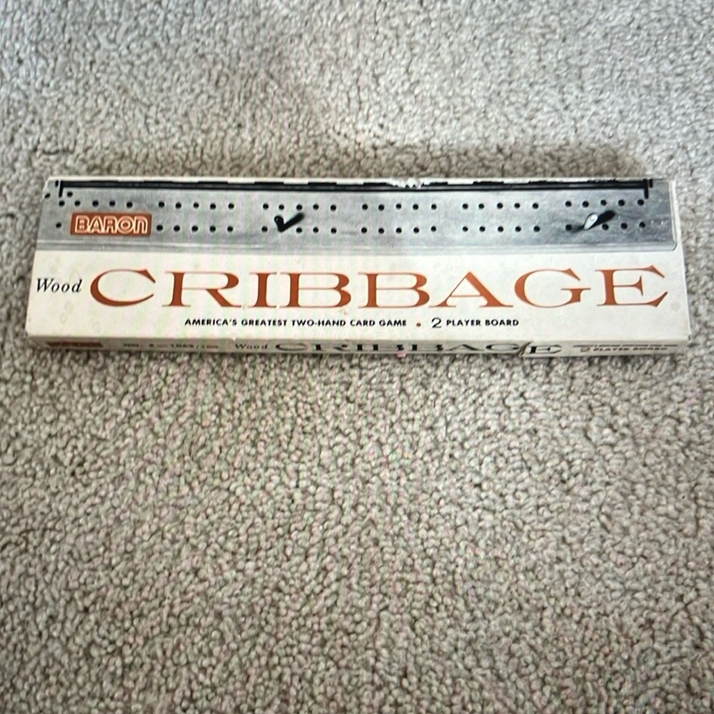 Vintage Wooden Cribbage Board New York USA